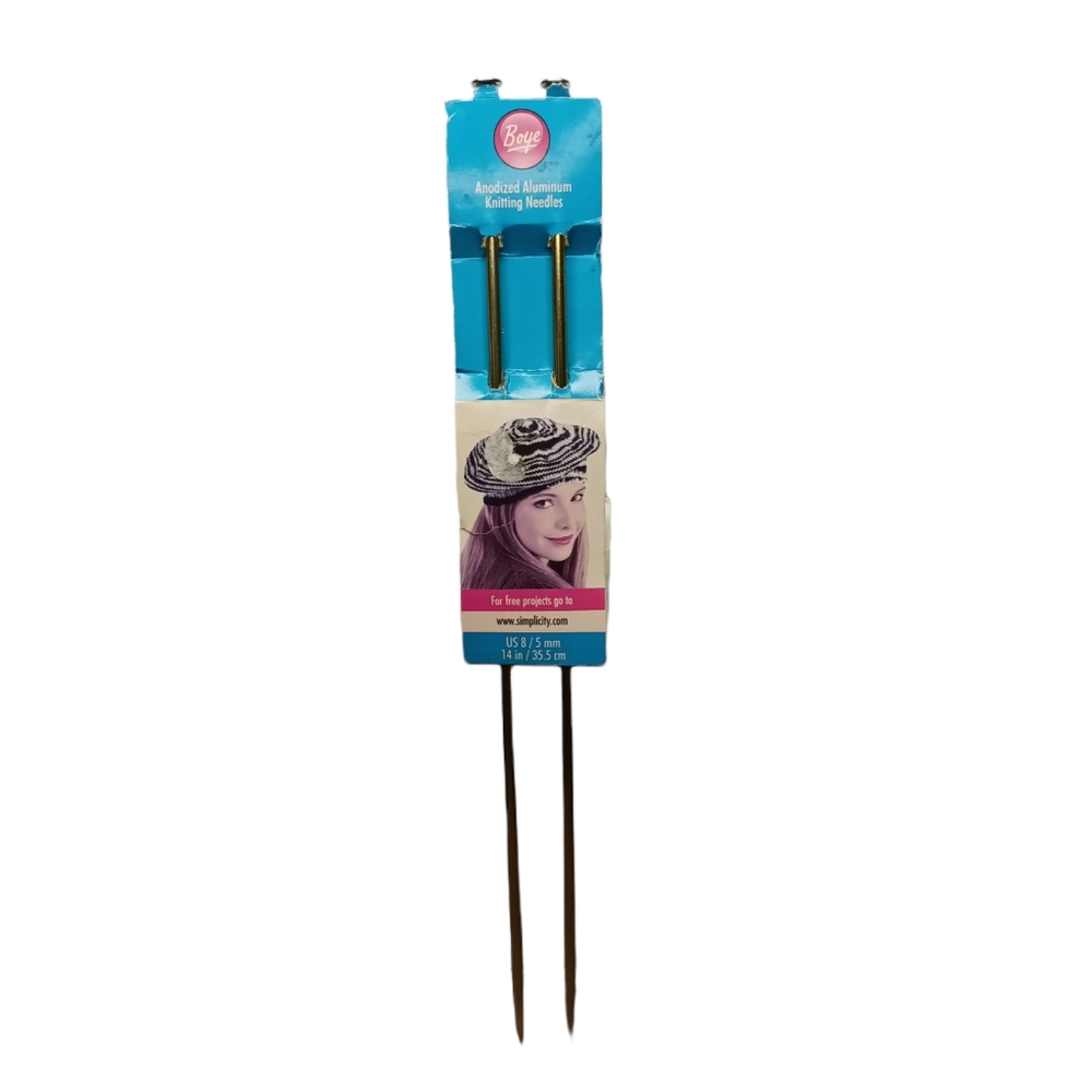 Boye Knitting Needles Anodized Aluminum US 8